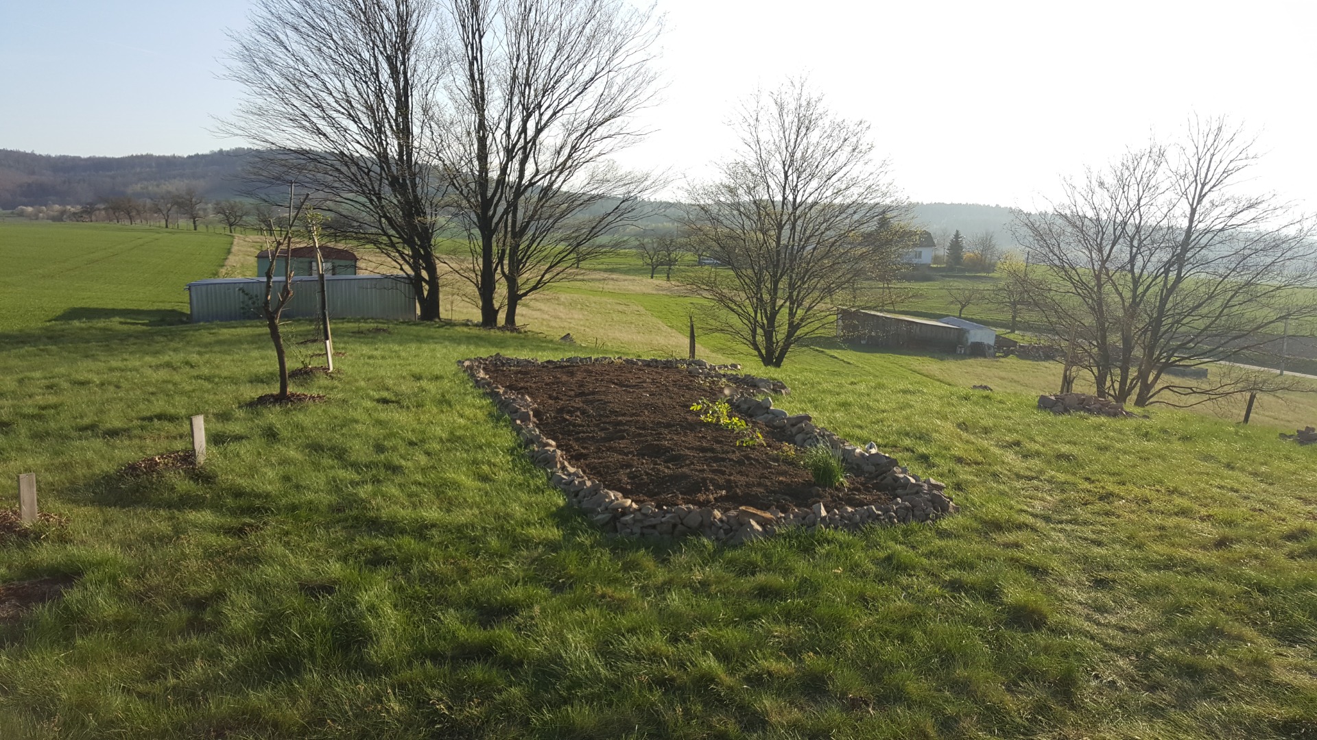 A začaly vznikat první záhony, třeba s léčivými bylinami.